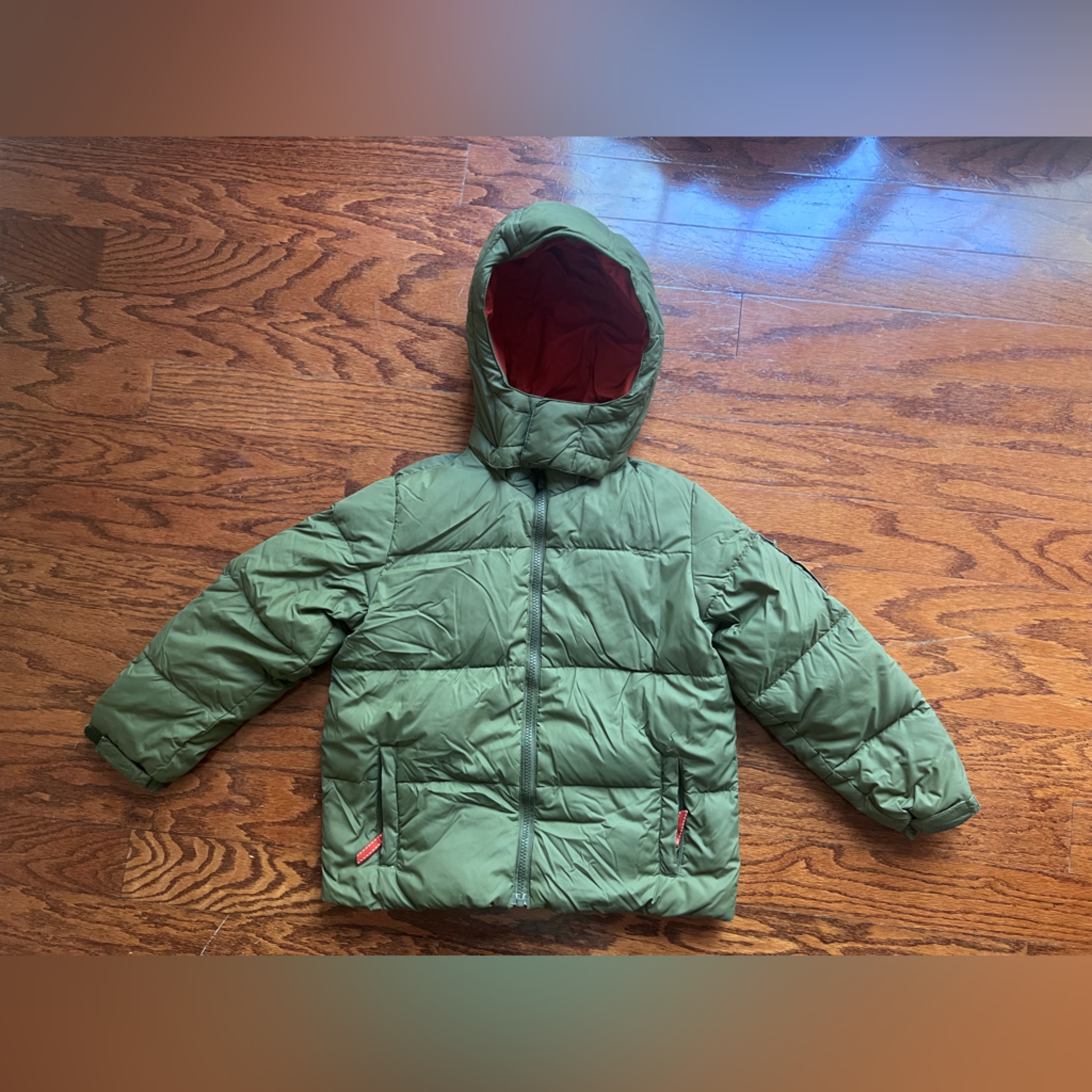 Lands' End Red Jacket With Navy Label